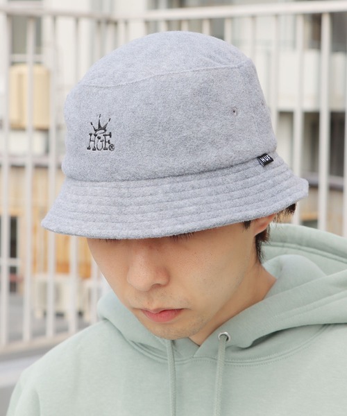 HUF（ハフ）の「HUF/ハフ CROWN POLAR FLEECE BUCKET HAT バケットハット（ハット・メンズ・グレー/ネイビー・S/M/L/XL）」の17枚目の写真