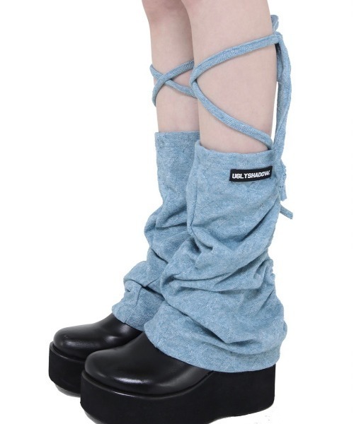 タイツ・ソックス UGLYSHADOW Official leg warmer brown UGLY SHADOW】24fw BANDING LEG WARMER (UGLY SHADOW/タイツ