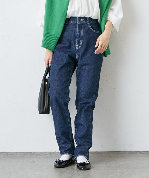 PUAL CE CIN（ピュアルセシン）の「ヴィンテージライクストレッチデニムパンツ（デニムパンツ・レディース・インディゴブルー/ブルー・FREE）」の15枚目の写真