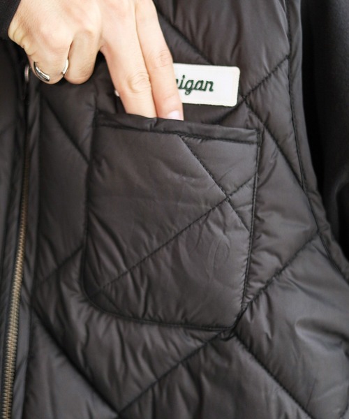 RAGEBLUE（レイジブルー）の「キルティングワッペンベスト（ダウンベスト・メンズ・ブラック/グリーン・LARGE/MEDIUM）」の16枚目の写真