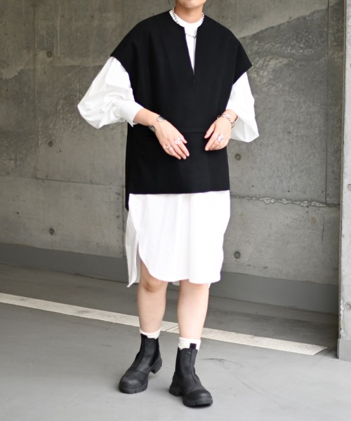 Marient(マリエント)の「ウールベストジレ(ベスト・レディース・ブラック/ベージュ/グレー・FREE)」の8枚目の写真