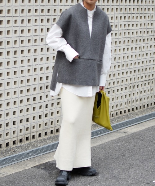 Marient(マリエント)の「ウールベストジレ(ベスト・レディース・ブラック/ベージュ/グレー・FREE)」の17枚目の写真