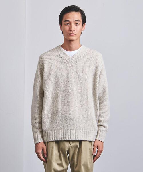 UNITED ARROWS（ユナイテッドアローズ）の「ネップ Vネック/セーター（ニット/セーター・メンズ・ライトグレー/ベージュ・L/M/S）」の10枚目の写真