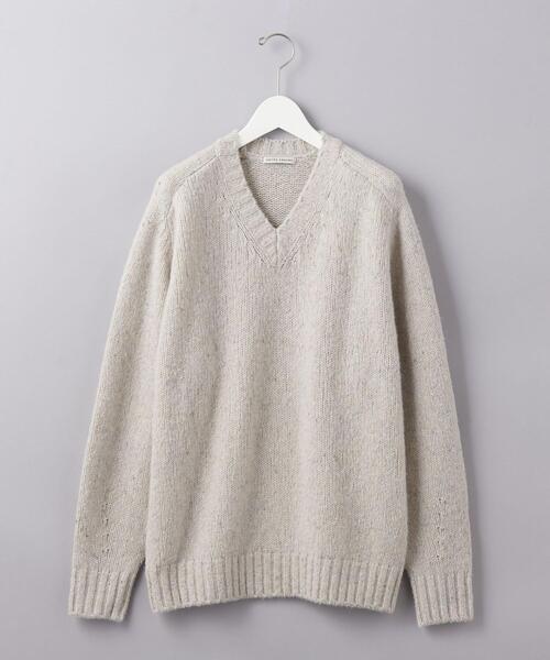 UNITED ARROWS（ユナイテッドアローズ）の「ネップ Vネック/セーター（ニット/セーター・メンズ・ライトグレー/ベージュ・L/M/S）」の13枚目の写真