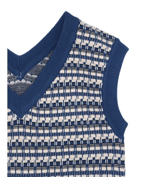 AMAIL(アマイル)の「Femi check vest(ベスト・レディース・ピンク/ネイビー・FREE)」の11枚目の写真