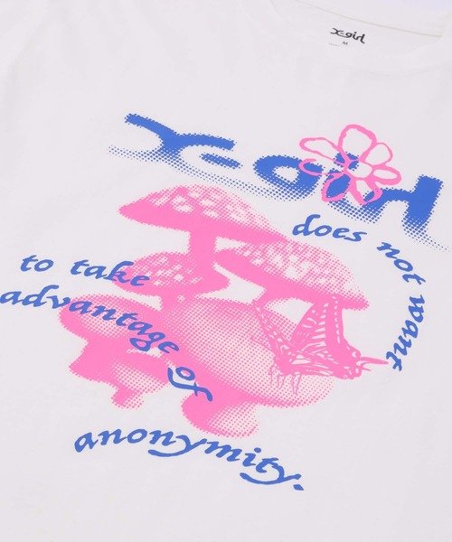 X-girl（エックスガール）の「MUSHROOM L/S TEE（Tシャツ/カットソー・レディース・ブラック/ホワイト・L/S/XL/M）」の6枚目の写真