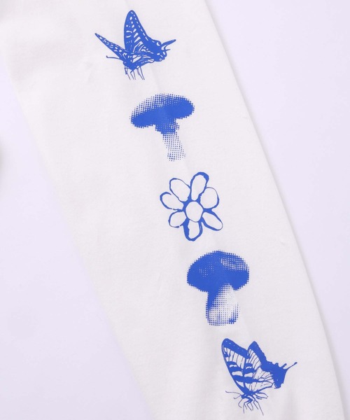 X-girl（エックスガール）の「MUSHROOM L/S TEE（Tシャツ/カットソー・レディース・ブラック/ホワイト・L/S/XL/M）」の7枚目の写真