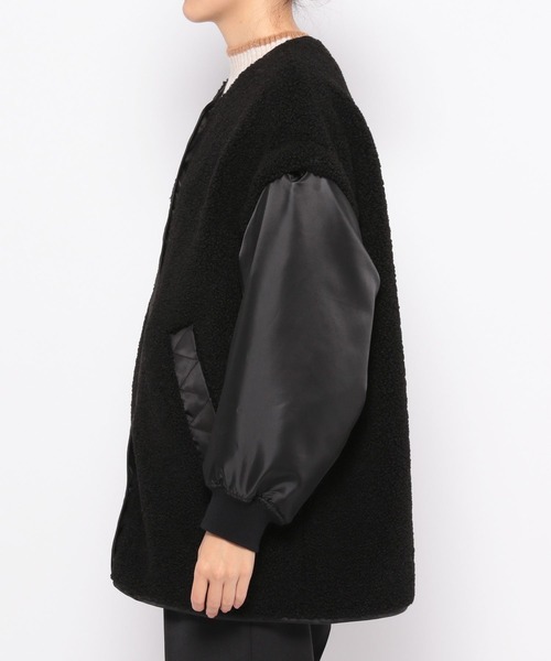 LOWRYS FARM（ローリーズファーム）の「２ＷＡＹボアブルゾン　171533（ブルゾン・レディース・ブラック/アイボリー/グリーン・FREE）」の20枚目の写真