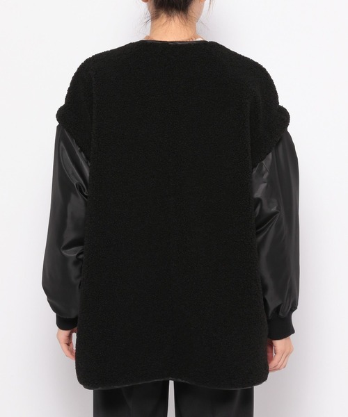 LOWRYS FARM（ローリーズファーム）の「２ＷＡＹボアブルゾン　171533（ブルゾン・レディース・ブラック/アイボリー/グリーン・FREE）」の21枚目の写真