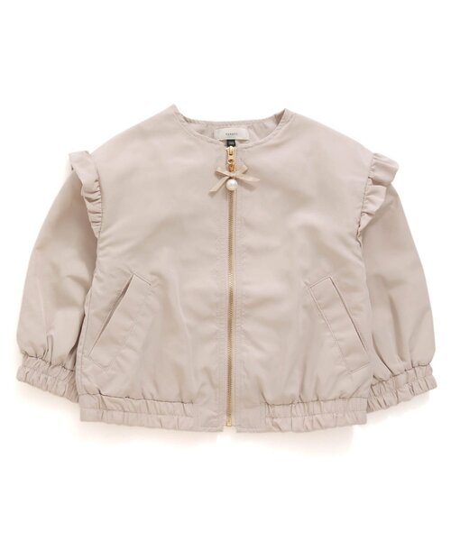 Seraph（セラフ）の「ジップブルゾン（ブルゾン・キッズ・ミント/ベージュ/アイボリー・80/90/95/100/110/120/130/140）」の2枚目の写真