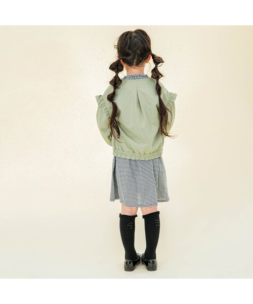 Seraph（セラフ）の「ジップブルゾン（ブルゾン・キッズ・ミント/ベージュ/アイボリー・80/90/95/100/110/120/130/140）」の5枚目の写真