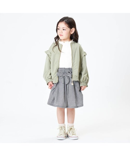 Seraph（セラフ）の「ジップブルゾン（ブルゾン・キッズ・ミント/ベージュ/アイボリー・80/90/95/100/110/120/130/140）」の6枚目の写真