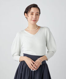 NOLLEY’S Sophi | 《手洗い可能》リブパワショルVネックプルオーバーニット(ニット/セーター)