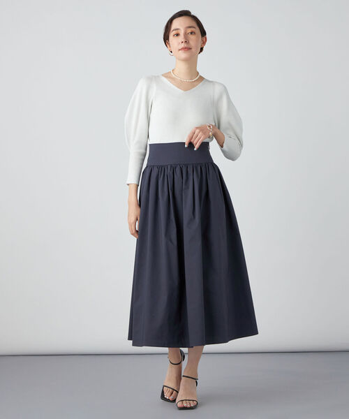 NOLLEY’S Sophi（ノーリーズソフィ）の「《手洗い可能》リブパワショルVネックプルオーバーニット（ニット/セーター・レディース・ベビーピンク/シルバー/オフホワイト/イエロー・38）」の15枚目の写真