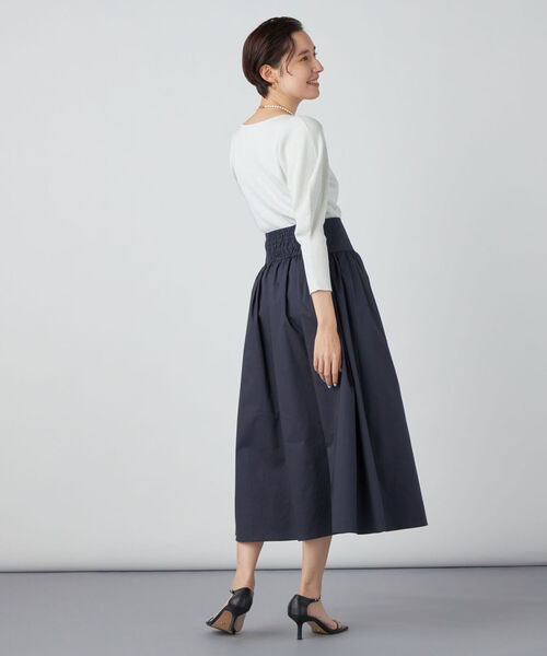 NOLLEY’S Sophi（ノーリーズソフィ）の「《手洗い可能》リブパワショルVネックプルオーバーニット（ニット/セーター・レディース・ベビーピンク/シルバー/オフホワイト/イエロー・38）」の17枚目の写真