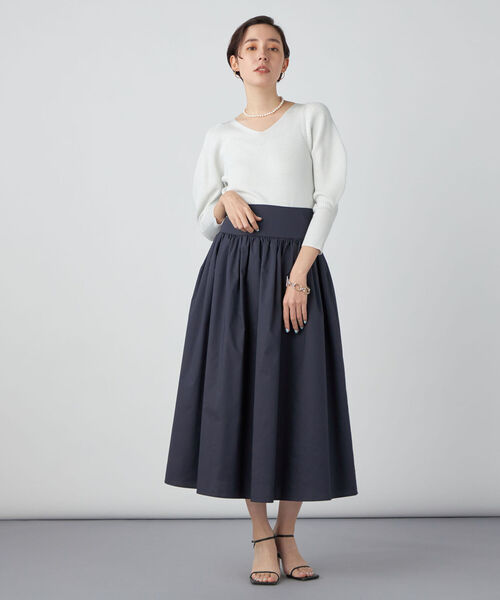 NOLLEY’S Sophi（ノーリーズソフィ）の「《手洗い可能》リブパワショルVネックプルオーバーニット（ニット/セーター・レディース・ベビーピンク/シルバー/オフホワイト/イエロー・38）」の20枚目の写真