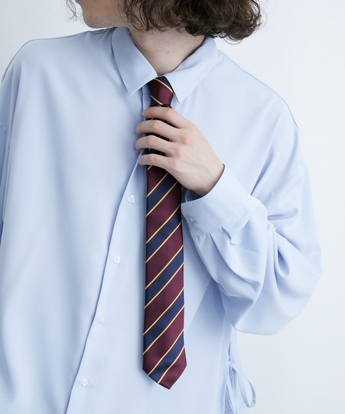 JUNRED(ジュンレッド)の「レジメンタルネクタイ(ネクタイ・メンズ・ダークブラウン/ワイン/ブラウン/カーキ/ベージュ/ネイビー・FREE)」の11枚目の写真