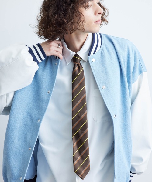 JUNRED(ジュンレッド)の「レジメンタルネクタイ(ネクタイ・メンズ・ダークブラウン/ワイン/ブラウン/カーキ/ベージュ/ネイビー・FREE)」の17枚目の写真