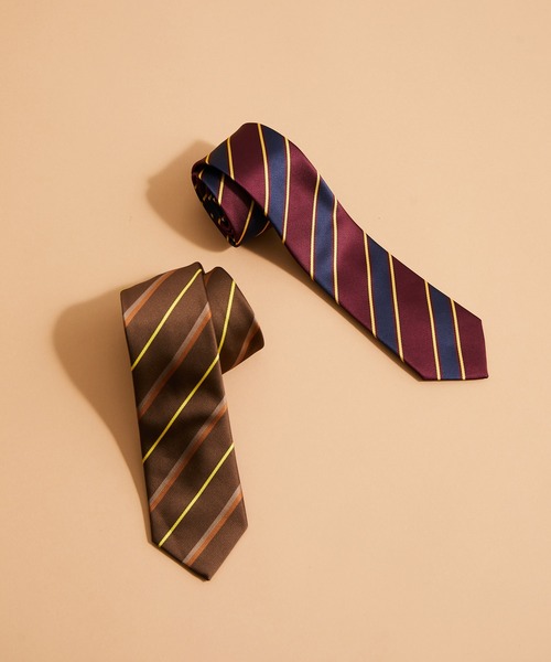 JUNRED(ジュンレッド)の「レジメンタルネクタイ(ネクタイ・メンズ・ダークブラウン/ワイン/ブラウン/カーキ/ベージュ/ネイビー・FREE)」の15枚目の写真