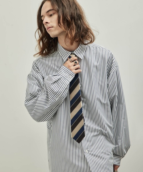 JUNRED(ジュンレッド)の「レジメンタルネクタイ(ネクタイ・メンズ・ダークブラウン/ワイン/ブラウン/カーキ/ベージュ/ネイビー・FREE)」の21枚目の写真