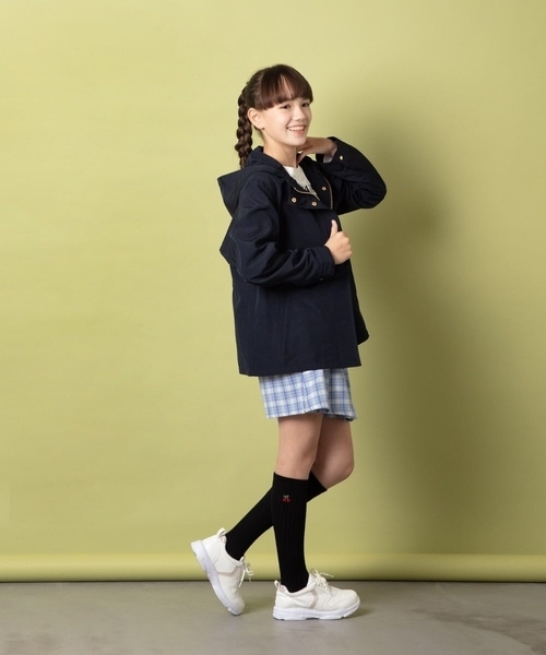 a.v.v（アーヴェヴェ）の「[KIDS]ワンポイント刺繍ハイソックス