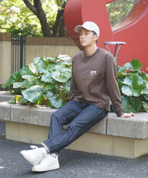 BANKS（バンクス）の「DESIGN TEE/BANKS(バンクス)長袖ロンT（Tシャツ/カットソー・メンズ・ブラウン/ピンク/オートミール・SMALL/X-LARGE/MEDIUM/LARGE）」の7枚目の写真