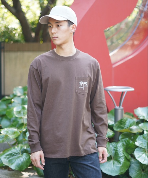 BANKS（バンクス）の「DESIGN TEE/BANKS(バンクス)長袖ロンT（Tシャツ/カットソー・メンズ・ブラウン/ピンク/オートミール・SMALL/X-LARGE/MEDIUM/LARGE）」の8枚目の写真