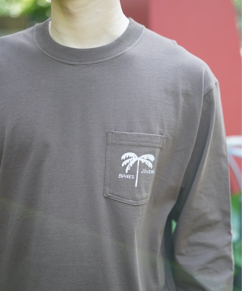 BANKS（バンクス）の「DESIGN TEE/BANKS(バンクス)長袖ロンT（Tシャツ/カットソー・メンズ・ブラウン/ピンク/オートミール・SMALL/X-LARGE/MEDIUM/LARGE）」の11枚目の写真