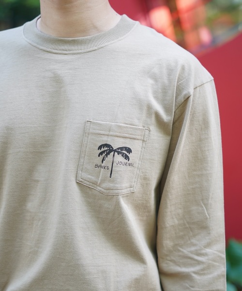 BANKS（バンクス）の「DESIGN TEE/BANKS(バンクス)長袖ロンT（Tシャツ/カットソー・メンズ・ブラウン/ピンク/オートミール・SMALL/X-LARGE/MEDIUM/LARGE）」の17枚目の写真