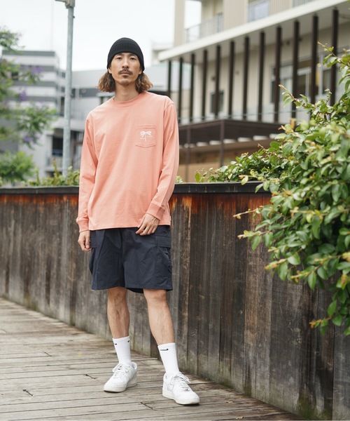 BANKS（バンクス）の「DESIGN TEE/BANKS(バンクス)長袖ロンT（Tシャツ/カットソー・メンズ・ブラウン/ピンク/オートミール・SMALL/X-LARGE/MEDIUM/LARGE）」の19枚目の写真