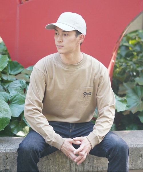 BANKS（バンクス）の「DESIGN TEE/BANKS(バンクス)長袖ロンT（Tシャツ/カットソー・メンズ・ブラウン/ピンク/オートミール・SMALL/X-LARGE/MEDIUM/LARGE）」の4枚目の写真