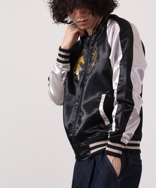 ACE(エース)の「ACE 虎柄 龍柄 刺繍スカジャン(スカジャン・メンズ・レッド/シルバー/ブラック/ブラック系その他・LL/L/M)」の11枚目の写真