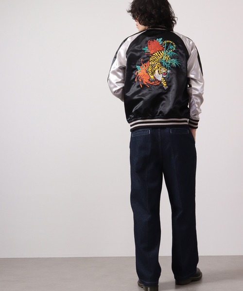 ACE(エース)の「ACE 虎柄 龍柄 刺繍スカジャン(スカジャン・メンズ・レッド/シルバー/ブラック/ブラック系その他・LL/L/M)」の6枚目の写真