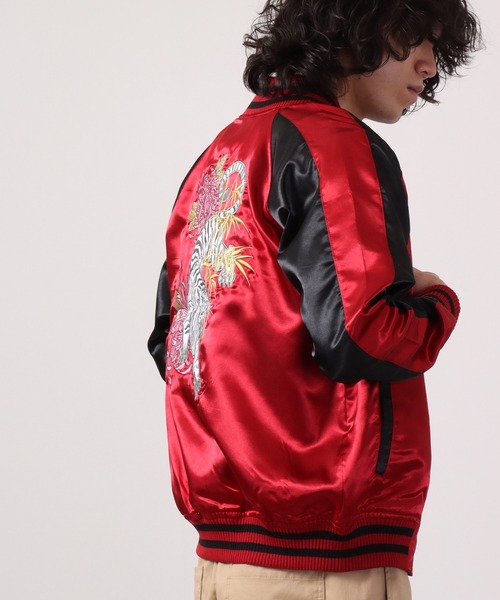 ACE(エース)の「ACE 虎柄 龍柄 刺繍スカジャン(スカジャン・メンズ・レッド/シルバー/ブラック/ブラック系その他・LL/L/M)」の15枚目の写真