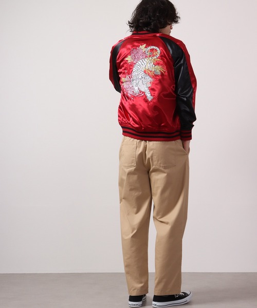 ACE(エース)の「ACE 虎柄 龍柄 刺繍スカジャン(スカジャン・メンズ・レッド/シルバー/ブラック/ブラック系その他・LL/L/M)」の18枚目の写真