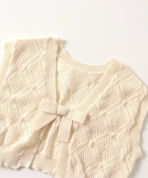 Seraph（セラフ）の「ベスト付きワンピース（シャツワンピース・キッズ・オフホワイト/サックスブルー・110/95/130/80/90/120/100/140）」の11枚目の写真