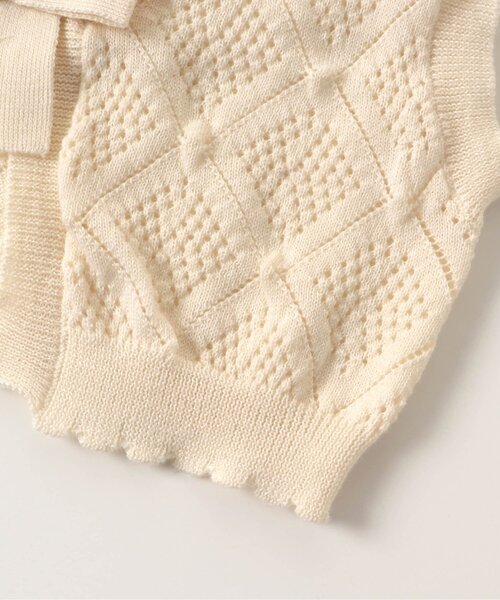 Seraph（セラフ）の「ベスト付きワンピース（シャツワンピース・キッズ・オフホワイト/サックスブルー・110/95/130/80/90/120/100/140）」の12枚目の写真