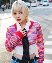 atmos pink | atmos pink カラフル モヘアタッチ ショートカーデ(カーディガン/ボレロ)