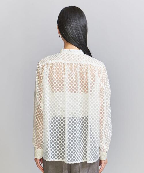 MARMARI(マルマリ)の「<MARMARI>シアー ドット シャツ -ウォッシャブル-(シャツ/ブラウス・レディース・ホワイト/ブラック・FREE)」の5枚目の写真