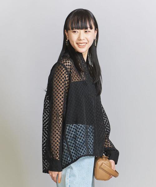 MARMARI(マルマリ)の「<MARMARI>シアー ドット シャツ -ウォッシャブル-(シャツ/ブラウス・レディース・ホワイト/ブラック・FREE)」の12枚目の写真