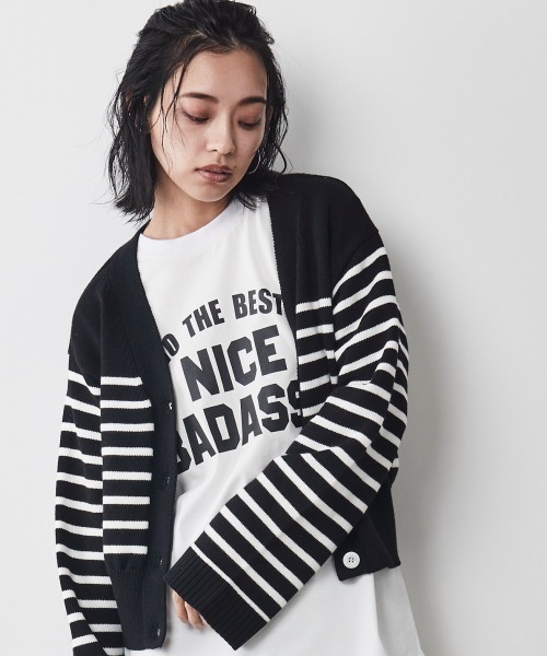 CHIC STYLE(シックスタイル)の「<大きいサイズ>綿100%Vネックワイドスリーブカーディガン シックスタイル(カーディガン/ボレロ・レディース・ブラック系/ホワイト系・LL/L/3L/5L/4L)」の8枚目の写真