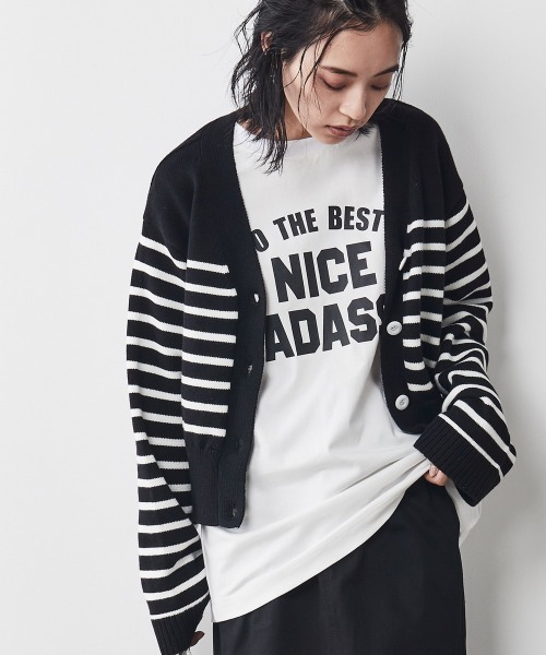 CHIC STYLE(シックスタイル)の「<大きいサイズ>綿100%Vネックワイドスリーブカーディガン シックスタイル(カーディガン/ボレロ・レディース・ブラック系/ホワイト系・LL/L/3L/5L/4L)」の4枚目の写真