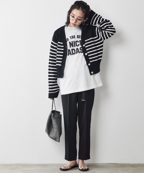 CHIC STYLE(シックスタイル)の「<大きいサイズ>綿100%Vネックワイドスリーブカーディガン シックスタイル(カーディガン/ボレロ・レディース・ブラック系/ホワイト系・LL/L/3L/5L/4L)」の12枚目の写真