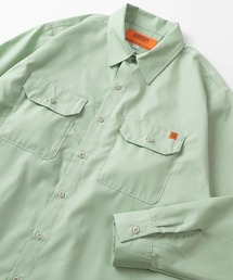 【UNIVERSAL OVERALL/ユニバーサルオーバーオール】ビッグシルエット 胸ワンポイントピスネーム ツイル生地 WORKER'S SHIRT(ワーカーズシャツ)/長袖シャツ
