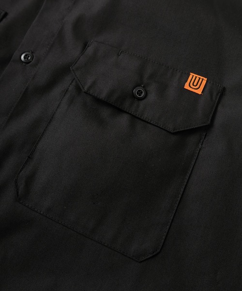 UNIVERSAL OVERALL（ユニバーサルオーバーオール）の「【UNIVERSAL OVERALL/ユニバーサルオーバーオール】ビッグシルエット 胸ワンポイントピスネーム ツイル生地 WORKER'S SHIRT(ワーカーズシャツ)/長袖シャツ（シャツ/ブラウス・メンズ・ブラック/ミント・M/L/XL）」の10枚目の写真