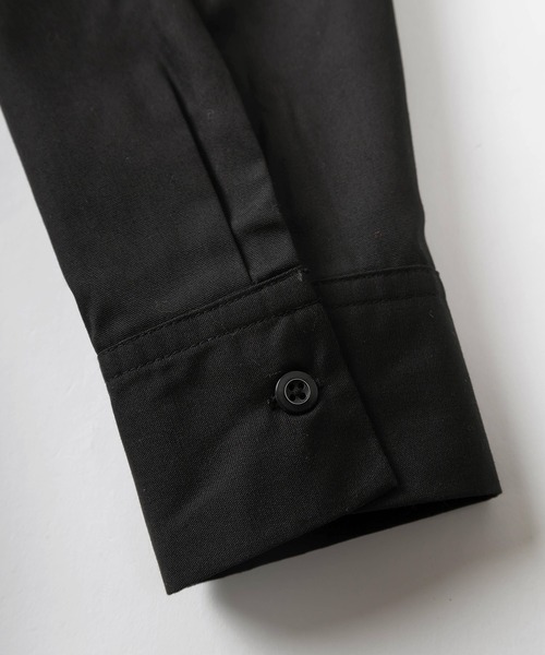 UNIVERSAL OVERALL（ユニバーサルオーバーオール）の「【UNIVERSAL OVERALL/ユニバーサルオーバーオール】ビッグシルエット 胸ワンポイントピスネーム ツイル生地 WORKER'S SHIRT(ワーカーズシャツ)/長袖シャツ（シャツ/ブラウス・メンズ・ブラック/ミント・M/L/XL）」の5枚目の写真