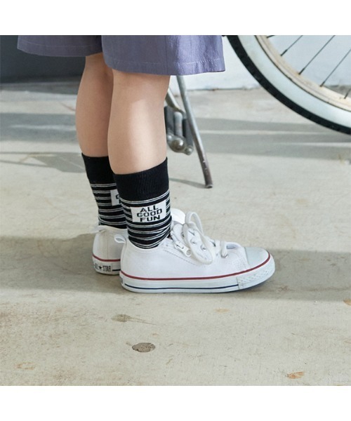 b・ROOM(ビールーム)の「アソートモノトーンカラーソックス5Pセット(ソックス/靴下・キッズ・ブラック・SMALL/MEDIUM/LARGE)」の4枚目の写真