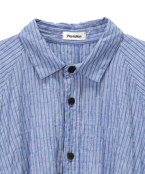 Plantation(プランテーション)の「シェイクストライプ/チュニック(チュニック・レディース・ブルー/ライトグレー・M size)」の3枚目の写真