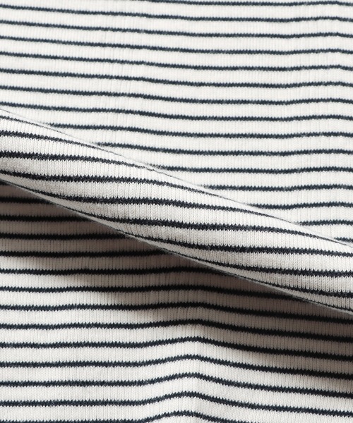 MILLER（ミラー）の「▲R.P.miller/ミラー Prib Tanktop ボーダー 切りっぱなし タンクトップ（タンクトップ・レディース・オフホワイト/モカ/ブルー/ネイビー・FREE）」の12枚目の写真