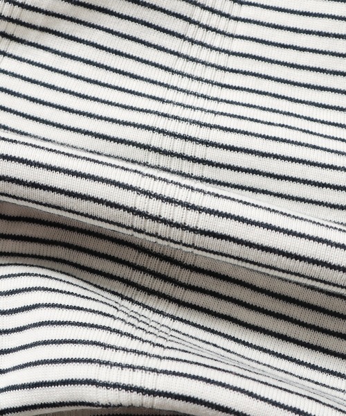 MILLER（ミラー）の「▲R.P.miller/ミラー Prib Tanktop ボーダー 切りっぱなし タンクトップ（タンクトップ・レディース・オフホワイト/モカ/ブルー/ネイビー・FREE）」の16枚目の写真
